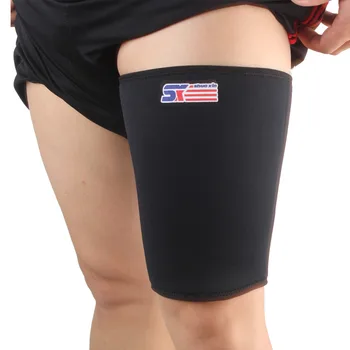 

Free Shipping SX563 Sports Elastic Stretchy Thigh Brace Support Wrap Band - Black
