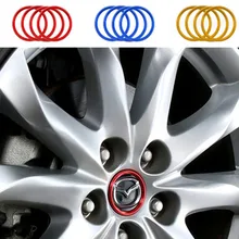 Cubierta del centro de volante para Mazda 6 Atenza CX-4, CX-5, Mazda 3 Axela, accesorios de reacondicionamiento, estilo, 4 unids/lote