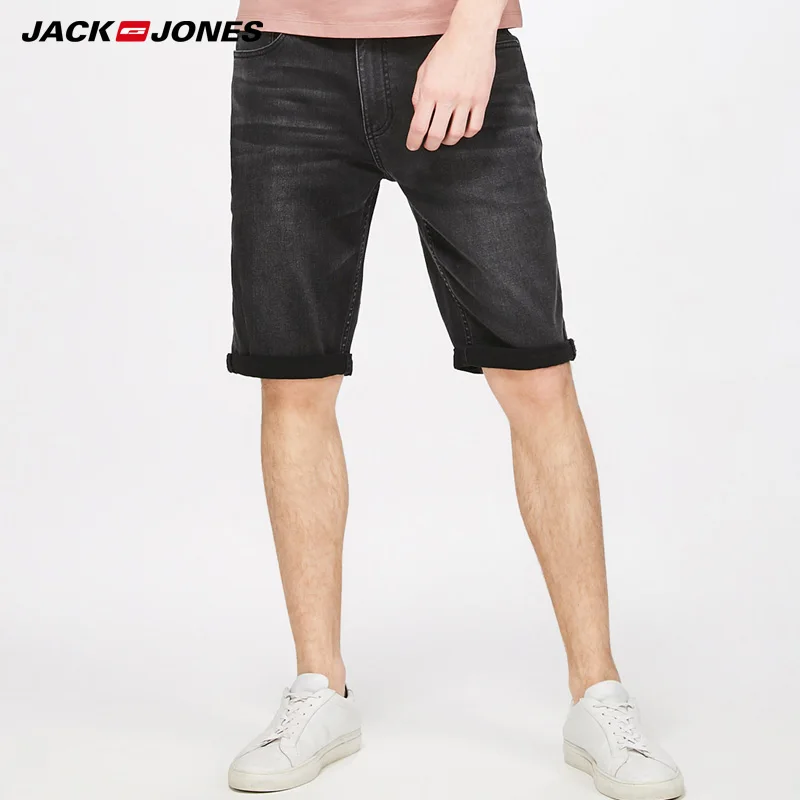 JackJones весна лето новые мужские повседневные Стрейчевые джинсовые шорты до колена