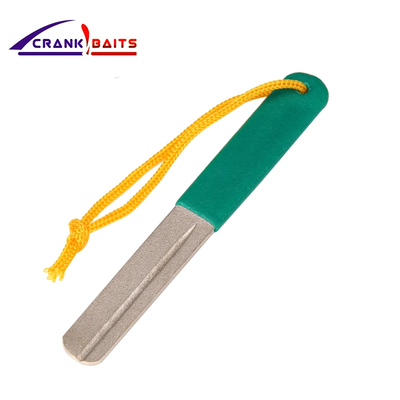 

CRANK BAITS brand Hot sale 2 Sided Groove Diamond Fishing Hook Hone Green Fishhook Sharpener Fishing Tackle Accessories YB228
