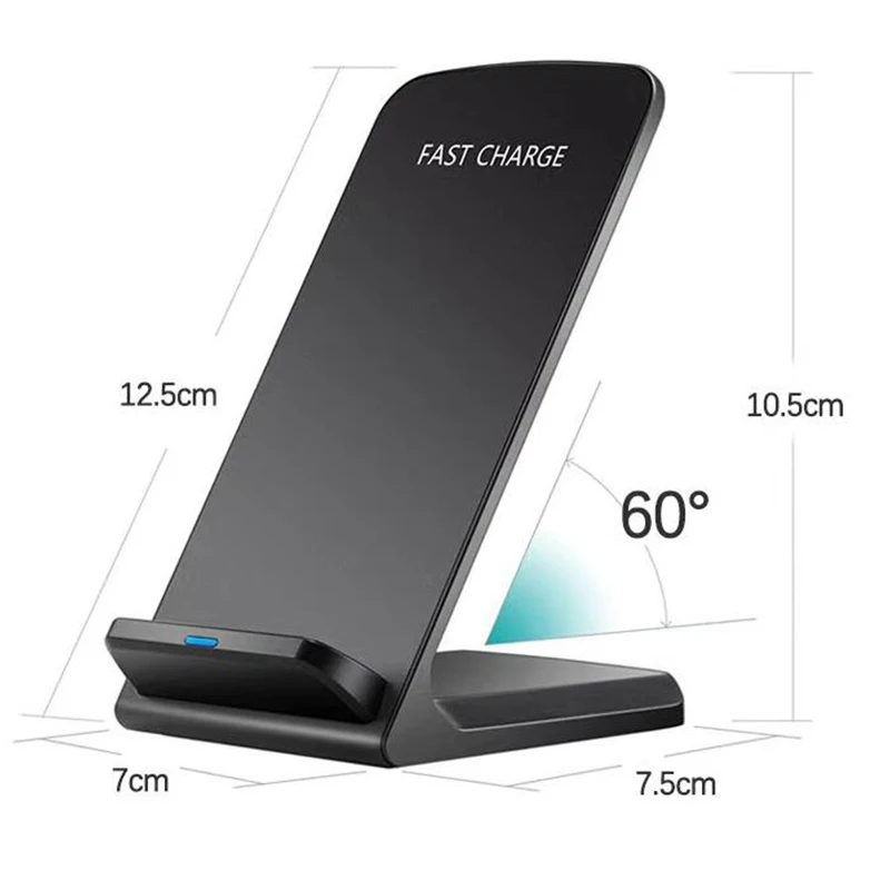 New QI Wireless Charger For iPhone X 8 Samsung S9 S8 S7 S6 Edge Note8 Phone Fast Wireless Charging Pad Docking Dock Station