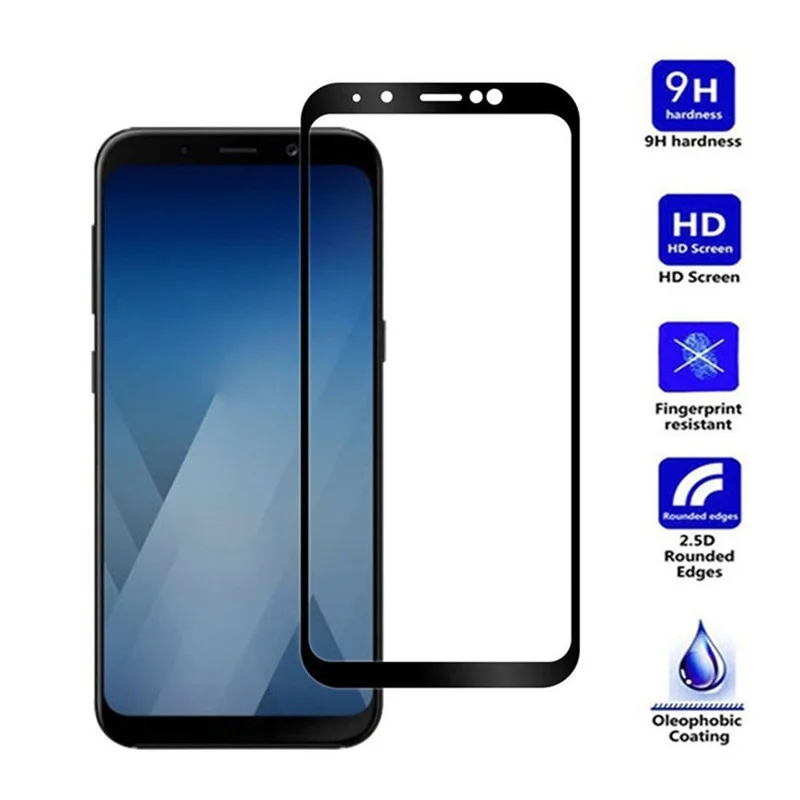 

Hipzip Full Cover Tempered Glass For Samsung Galaxy A8 Plus 2018 A5 A7 J5 J7 2016 2017 J510F J530F A530F Phone Screen Protector