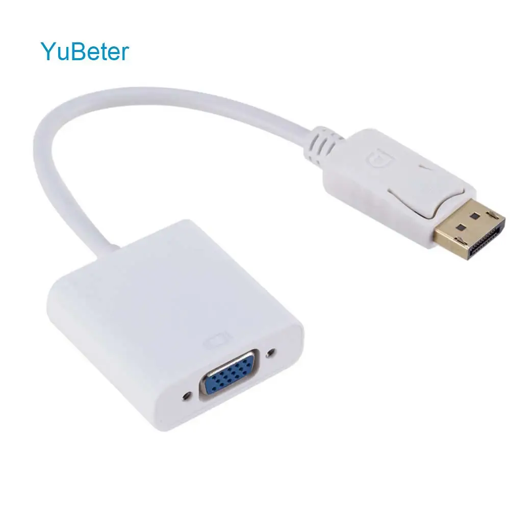 YuBeter DP к VGA видеоадаптеру 1080p штекер порт дисплея гнезду кабели для MacBook проектора