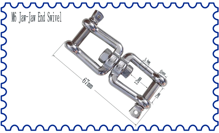 Сверхмощная Нержавеющая челюсть и поворотные тиски морской SS304/316 челюсти типа поворотный якорь цепь соединитель Скоба 4 мм 5 мм 6 мм 8 мм - Цвет: 5pcs 6mm SS316