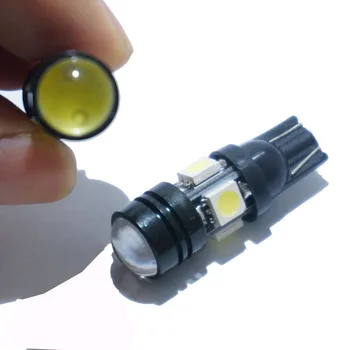 

2X T10 W5w 194 5050 SMD COB LED Car Bulb Auto Lamp With Projector Lens turn signal light stop light parking Clearance Lights