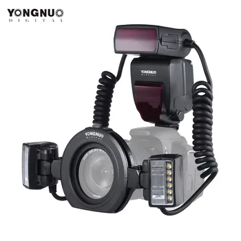 

Yongnuo YN24EX E TTL Macro Flash Speedlite for Canon EOS 1Dx 5D3 6D 7D 70D 80D Cameras with 2pcs Flash Head + 4pcs Adapter Rings