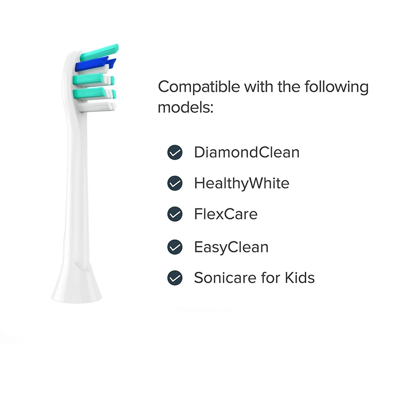 4 шт. для Philips электрическая зубная щетка Sonicare головки FlexCare DiamondClean InterCare ProResult Gum Health HX6064 HX6930 HX9340