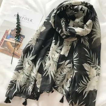 

Hot sale Solid Color leaf feather shawls Muslim hijab woman scarf/scarves pashmina bandana silk scarf Free Shipping 10pcs/lot