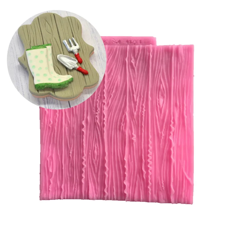 

1pc Tree Bark Texture Wood Pattern Mat Fondant Silicone Mould Cake Decoration Sugar Mold Baking Sugarcraft Chocolate Mold