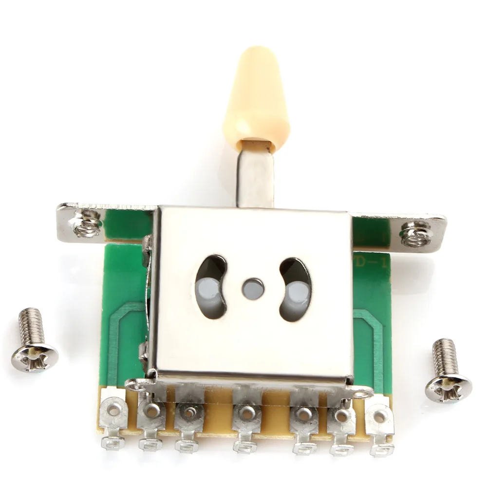 

IRIN Colorful Zinc Alloy 5 Way Electric Guitar Pickup Toggle Selector Switch Parts Chrome With Knob Guitar Parts & Accessories
