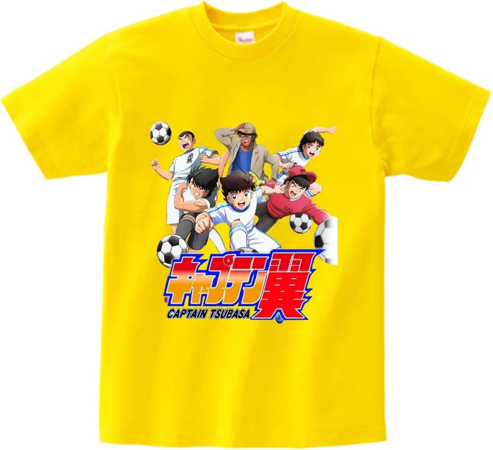 Футболка с аниме «Капитан Цубаса» Детская футболка с коротким рукавом для отдыха футболки для мальчиков и девочек От 3 до 8 лет NN