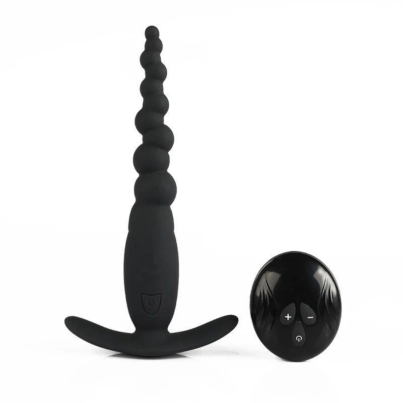 Billige 7 geschwindigkeit Wiederaufladbare Wireless Remote Anal Welle Perlen Stecker Vibrator Butt Plug G spot Prostata Messager Anal Sex Spielzeug für Frauen Männer