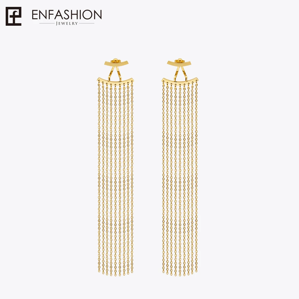 Enfashion Long Tassels Dangle Earrings Gold Color Earings Drop Earrings For Women Long Earring Fashion Jewelry brinco Enfashion Long Tassels Dangle Earrings Gold Color Earings Drop Earrings For Women Long Earring Fashion Jewelry brinco