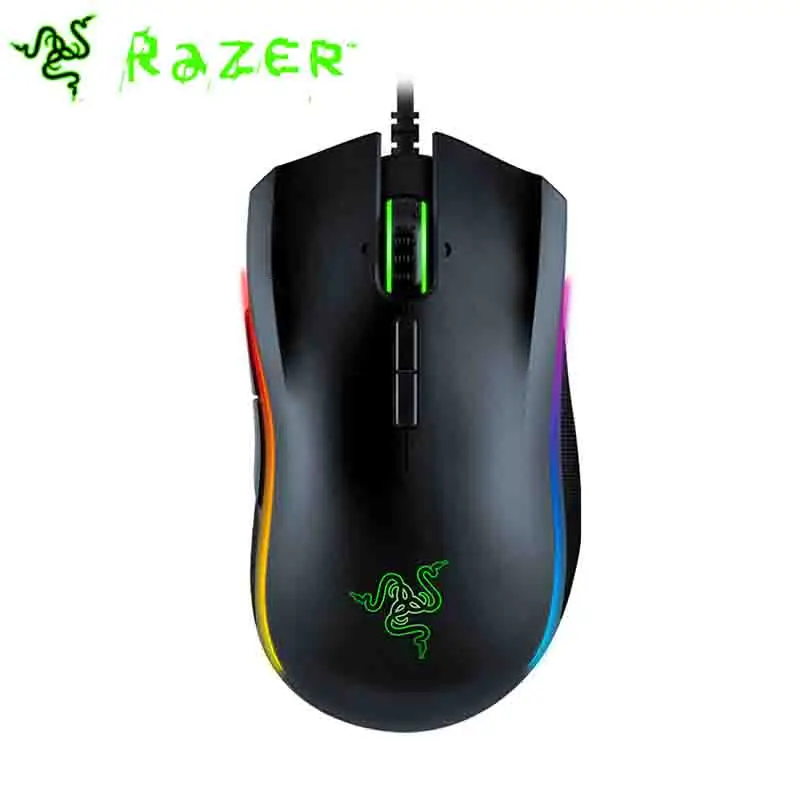  Razer Mamba Elite Wired Gaming Mouse Chroma Lighting 16000 DPI Mouse 5G Optical Sensor 9 Programmab