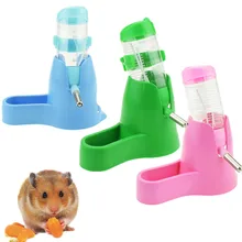 3 in 1 Hamster Automatic Dispenser Holder With Base 80ml Small Pet Watering Bottle Drinking Food Feeding Bowl Feeder Supplie 410