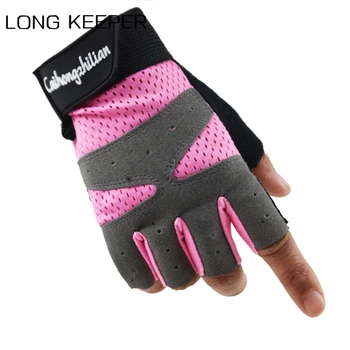 

Women's Sports Anti-Slip Gloves Half Finger Breathable Sunscreen Mittens Gym Fitness Weightlifting Training Tactical Guantes