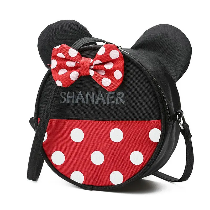 

Hot Children handbag mini lady cute shoulder bags girl butterfly bag a main female Mickey minnie Bow tie bag 2 Color