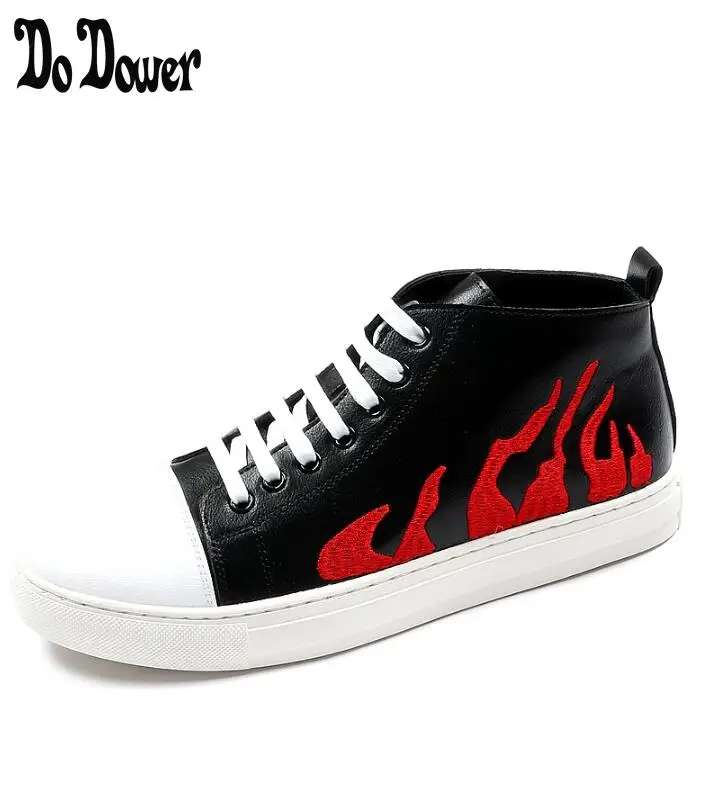 cheap High Quality Boy Hot Sale Men Casual Hip hop Shoes Spring Autumn Unisex Flat Ankle loafers Pu Shoes Size 36 43 White Black M31