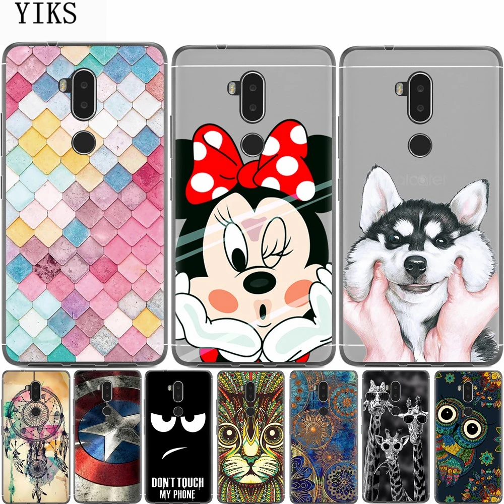 

For Coque Alcatel Idol A7 XL Case 6.0 inch Luxury Cartoon TPU Case For Fundas Alcatel A7 XL Soft Silicone Protective Back Cover