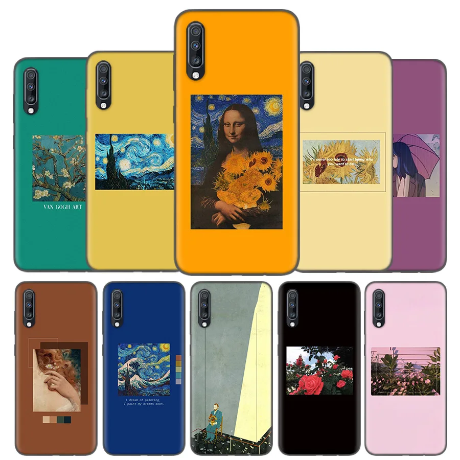 

Silicone Case Cover For Samsung Galaxy A50 A80 A70 A40 A30 A20 A20e A10 A9 A8 A7 A6 Plus 2018 Note 10 9 8 Lock Screen Aesthetics
