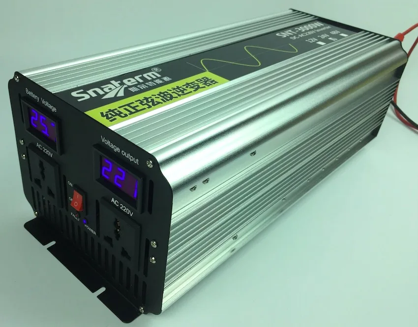 Инвертор 2500W Чистая Синусоидальная волна инвертор с зарядным ЖК дисплеем 12 V/24