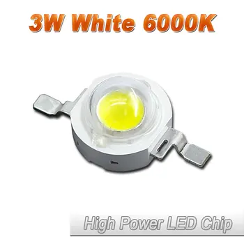 

High Power LED Chip 3W Pure White Light 6000K-6500K Bulbs 3 Watt Beads DIY Spotlights Floodlight COB Integration Lamp SMD ST412