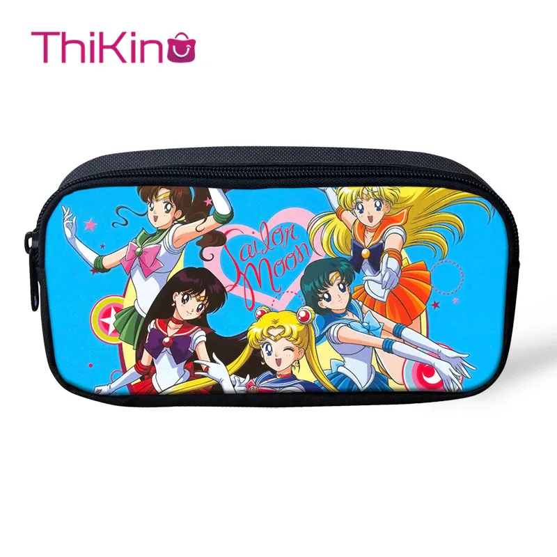

Thikin Sailor Moon Pen Bag for Girls Pencil Bags for Student Pencil Case Children's Day Gift Storage Bags for Kids