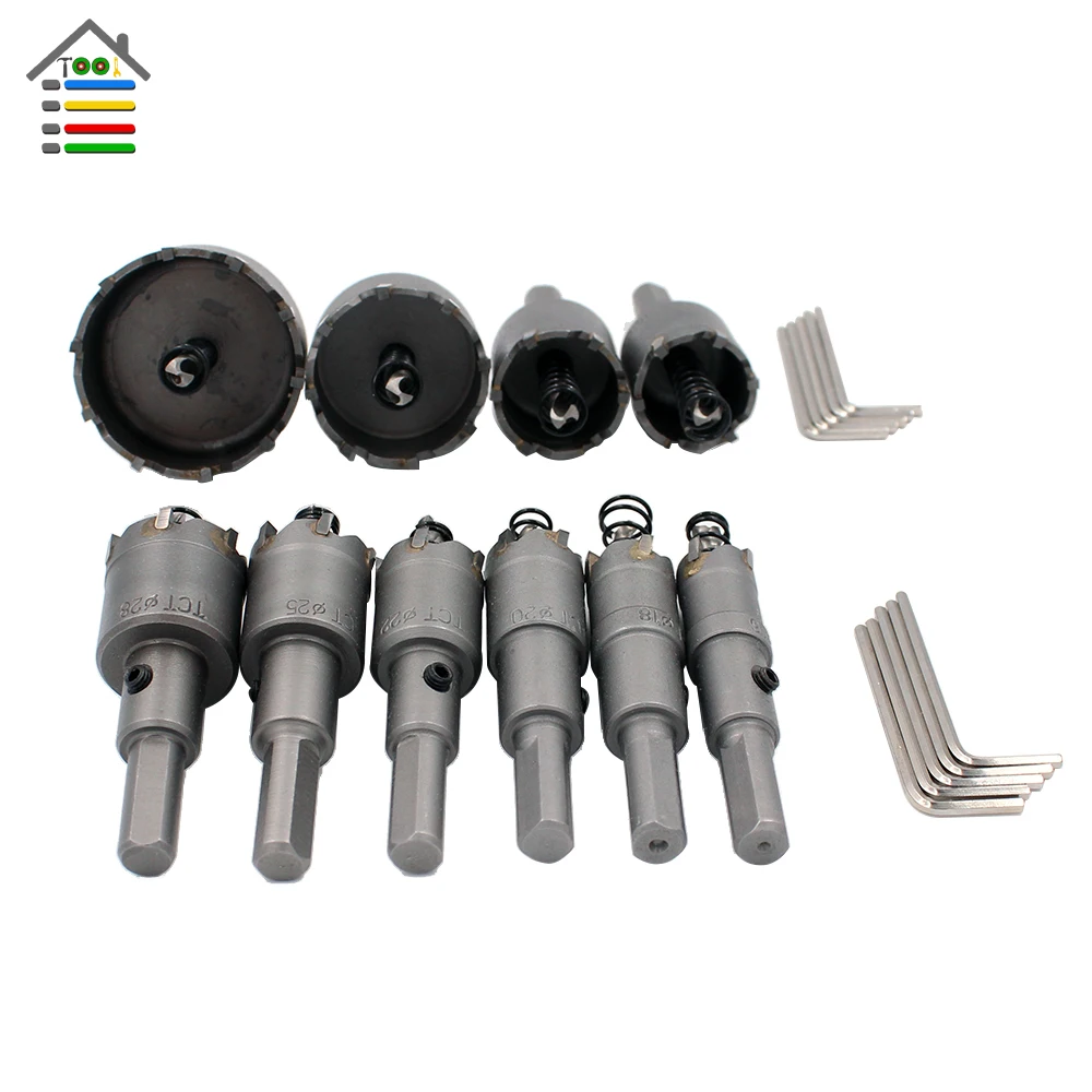 15-100mm Carbide Tip Stainless Steel Drill Bit TCT Hole Saw Set for Stainless Steel Metal Alloy Drilling 15-100mm Carbide Tip Stainless Steel Drill Bit TCT Hole Saw Set for Stainless Steel Metal Alloy Drilling