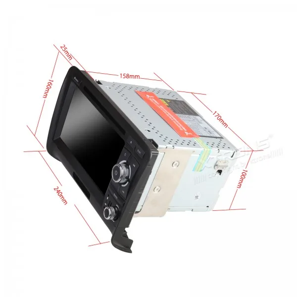 Sale XTRONS 7" 2 din Car radio 1080P Video Capacitive Touch Screen DVD Player with GPS Navigator CANbus for Audi TT MK2 4