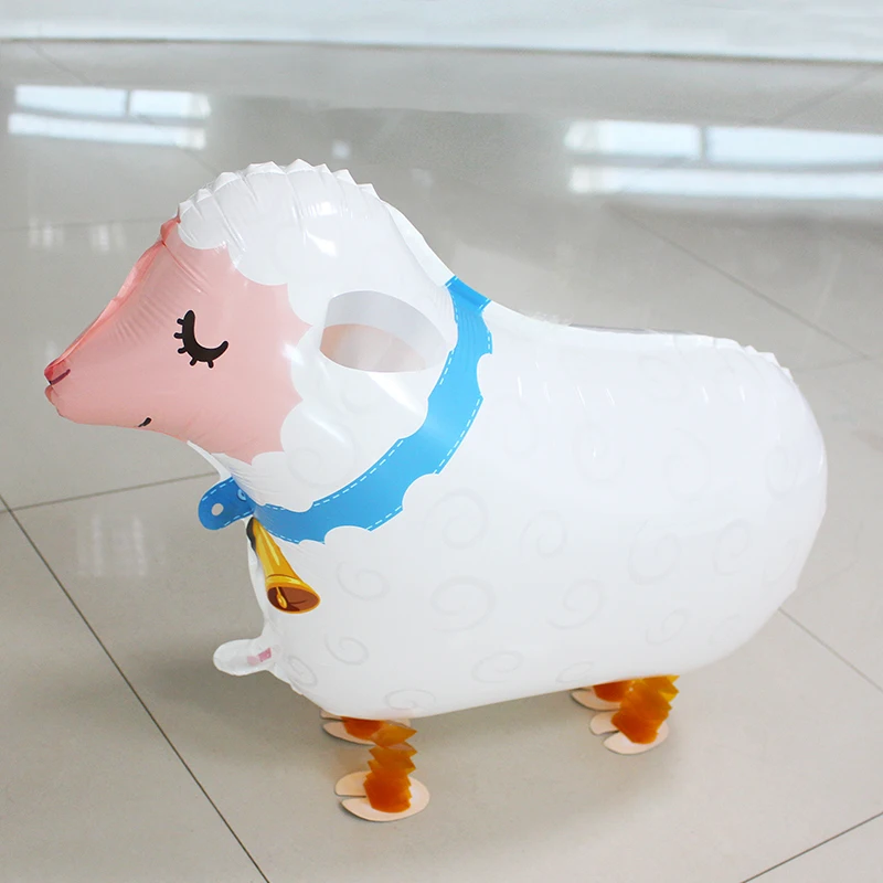 

1pcs/Lot Cute Sheep Balloon Cartoon Pet Walking Animal Helium Mylar Balloons Baby's toy Party Birthday Decoration