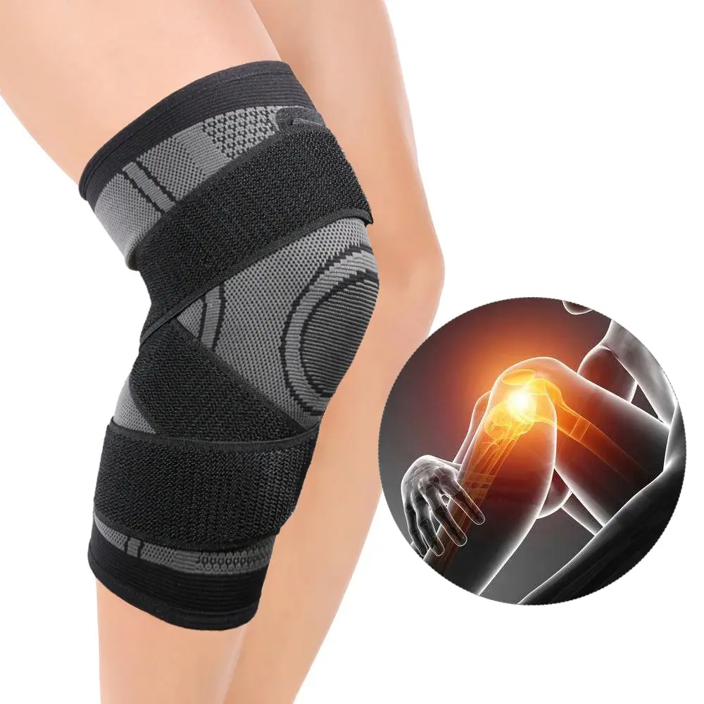 

Professional Protective Sports Knee Pad Men Women Knee Wrap Non-slip Knee Brace Breathable Bandage for Basketball Tennis Cycling