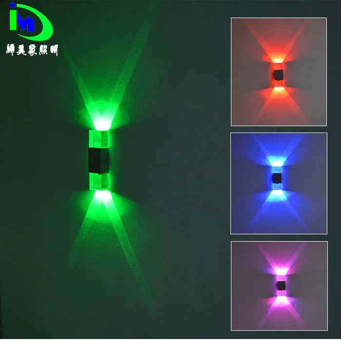 

Led double crystal wall lamp TV background wall decoration lamp bar KTV Hotel staircase aisle lamp
