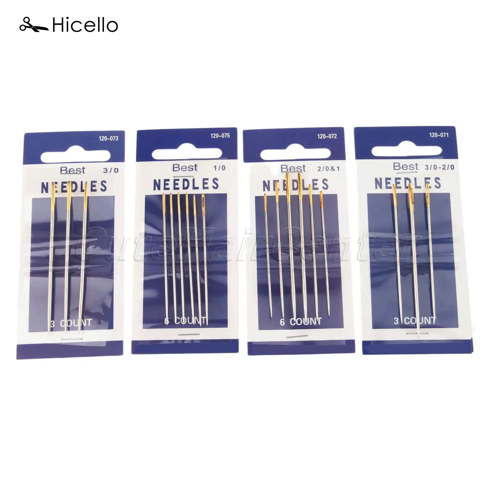 Hicello 1bag Household Sewing Needles Repair Self threading Hand Steel