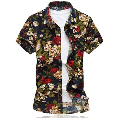 LONMMY M-6XL, мужская рубашка, платье, Camisa masculina, брендовая одежда, мужские рубашки, облегающие, с коротким рукавом, размера плюс, одежда, лето - Цвет: D8810