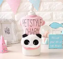 Cute cartoon dogs cats panda hoodies costume doggy autumn winter sweaters clothes puppy vest clothing pet dog cat suit 1pcs