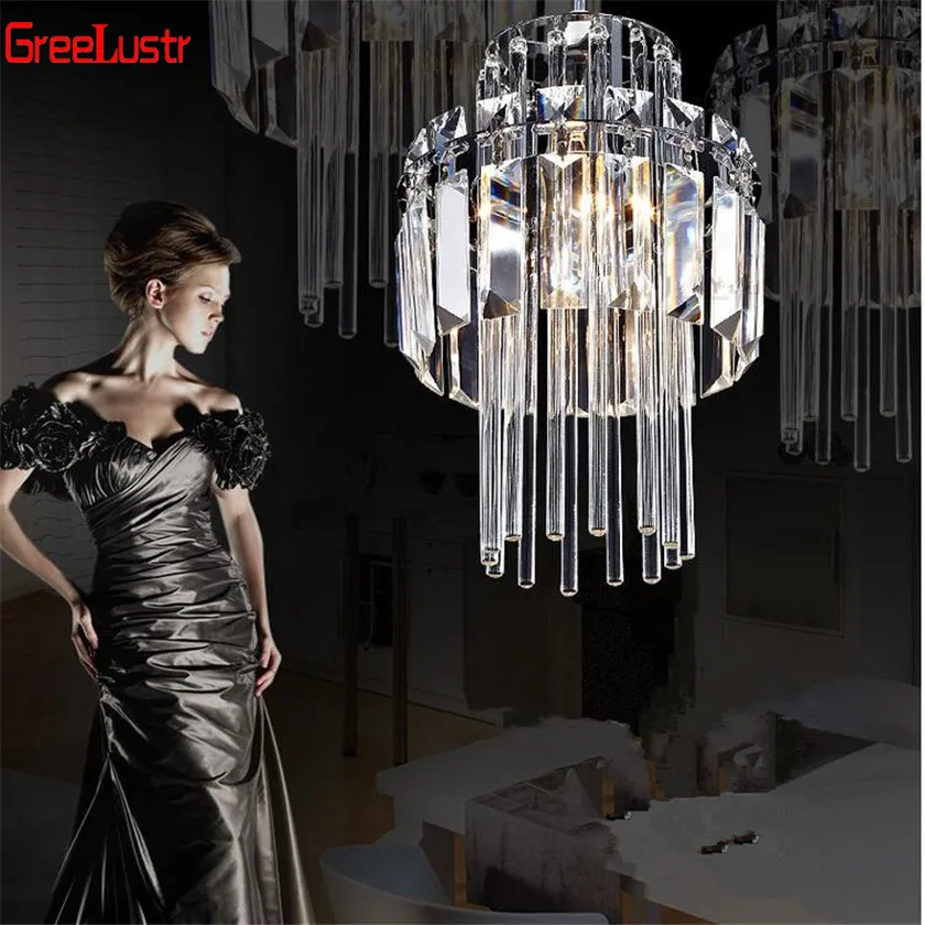  Creative Crystal Led Chandelier Pendant Lamp E14 Industrial Lustre Pendant lamps for Kitchen Decora - 32759355702