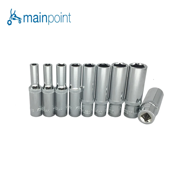 

Mainpoint Hot Sale 9pcs Metric Hexagon Nut Driver Lengthened Socket Adapter 1/4" Socket Set 50mm Power Tool Accessories