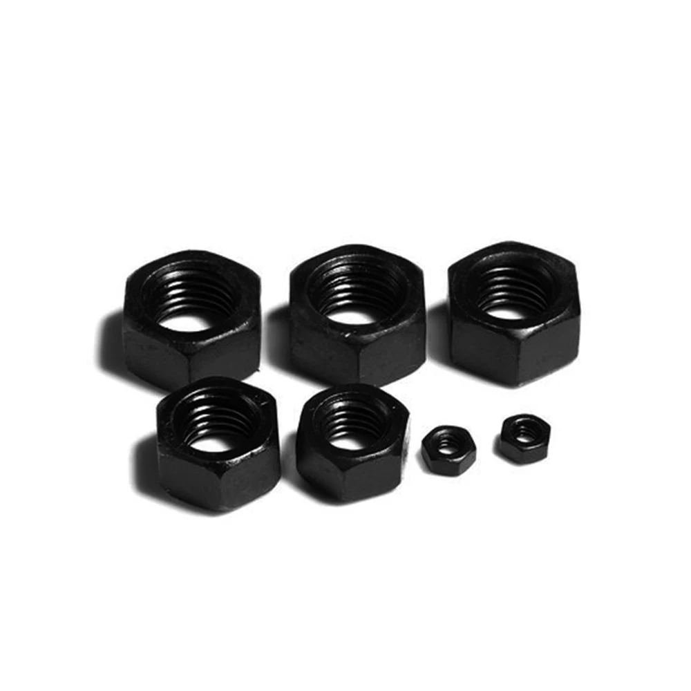 Black-Zinc//White-Zinc Hex Full Nuts M2 M2.5 M3 M4 M5 M6 M8 M10 M12 M14 M16-M24