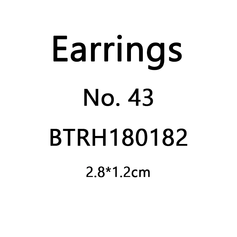 

Earrings With Letter ---No. 43 , BTRH180182 , Famous Brand Earrings For Women Rose Gold Color Stainless Steel Zircon Earring