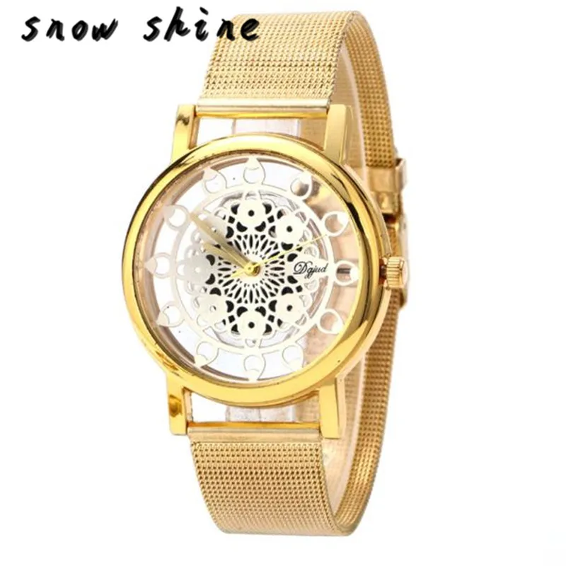 snowshine 10xin Woman Ladies Phoenix Automatic Mechanical Hollow out Stainless Steel Wrist font b Watch b