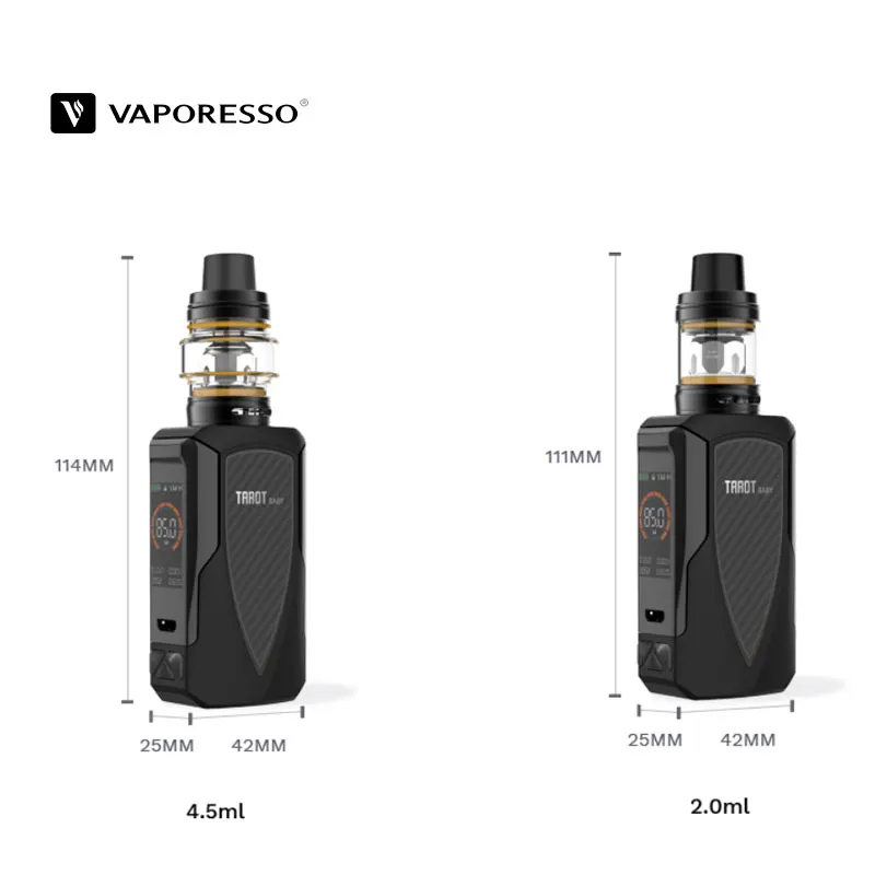 Марки vaporesso Tarot маленьких Vape комплект дрип тип 510 2 мл & 4 5 Ёмкость NRG SE бак 5ohm катушки