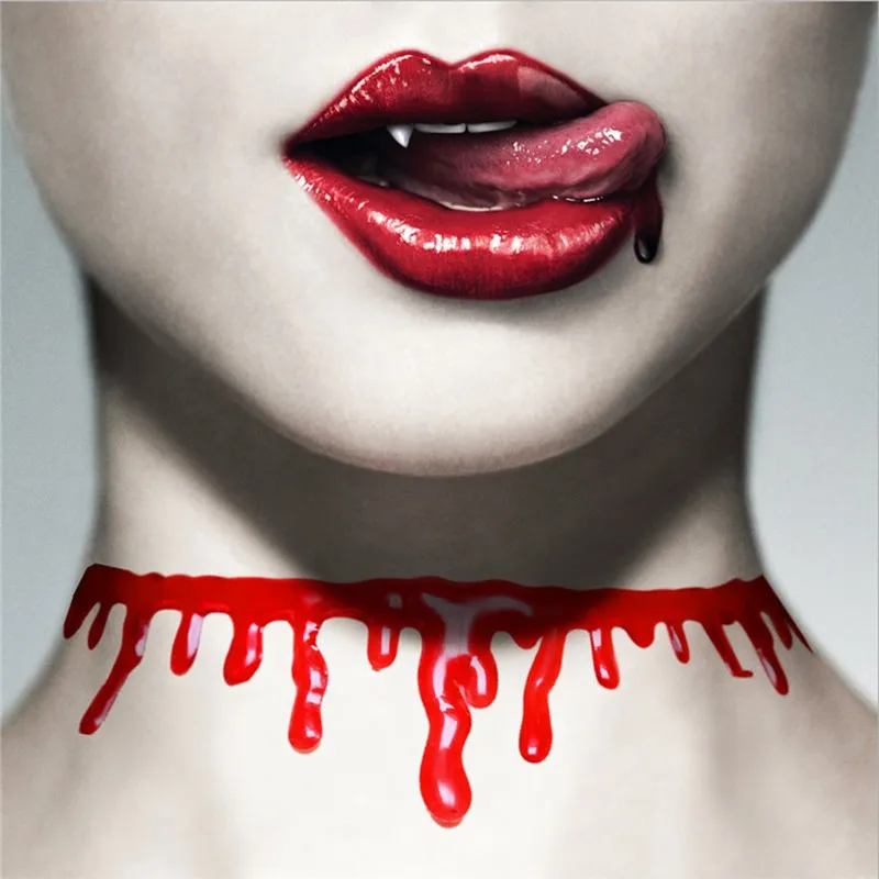 3PClot Halloween Props Bloody Cut Neck Zombie Injury Sticker Scars Tattoos Fake Scab Fx Costume Makeup Necklace Halloween Decor (6)