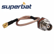 Supetbat MCX Штекер под прямым углом к TNC Женский Джек перегородки с уплотнительное кольцо прямой кабель RG316 20 см для Беспроводной