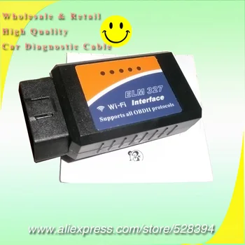 Kopen Groothandel WIFI OBD ELM 327 diagnostic adapter Wifi ELM327 OBD 2 II Auto Diagnostische Interface Scanner voor iPhone iPad iPod
