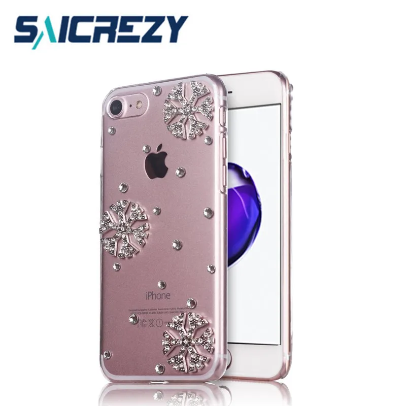 Рождественский чехол со снежинками для IPhone X XS Max XR 5 5S SE 5c кристально прозрачные