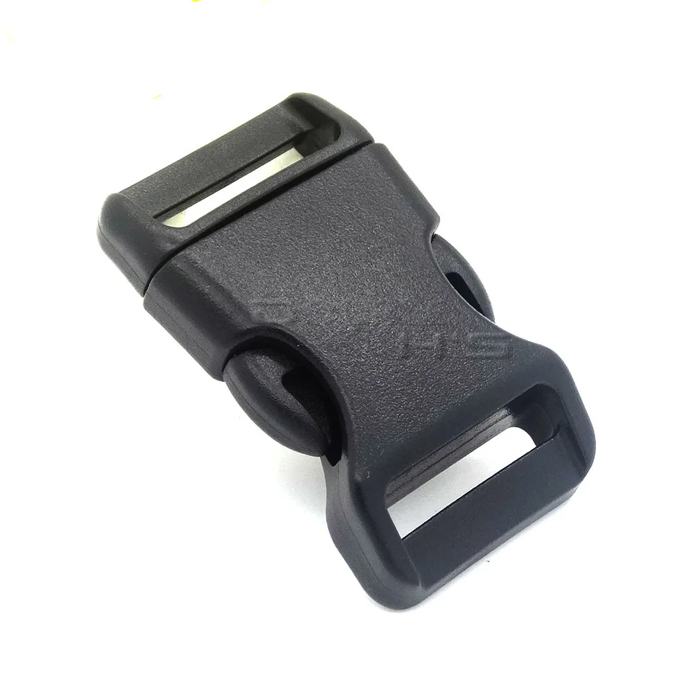

50pcs/lot 3/4"(20mm)Contoured Curved Side Release Black Plastic Buckles For Paracord Survival Bracelets/Dog Collar