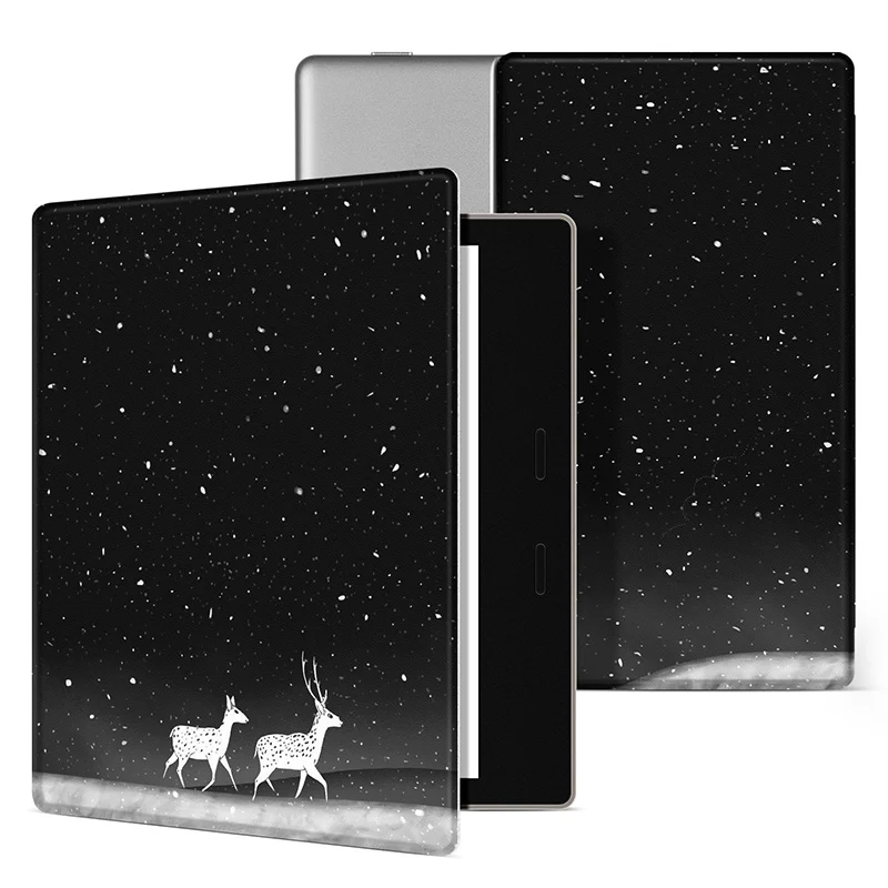 Ультра-тонкий магнитный чехол для " Kindle Oasis 2(выпуск 9th Gen) электронная книга для Kindle Oasis Автоматический Режим сна/пробуждения - Цвет: Snow deer