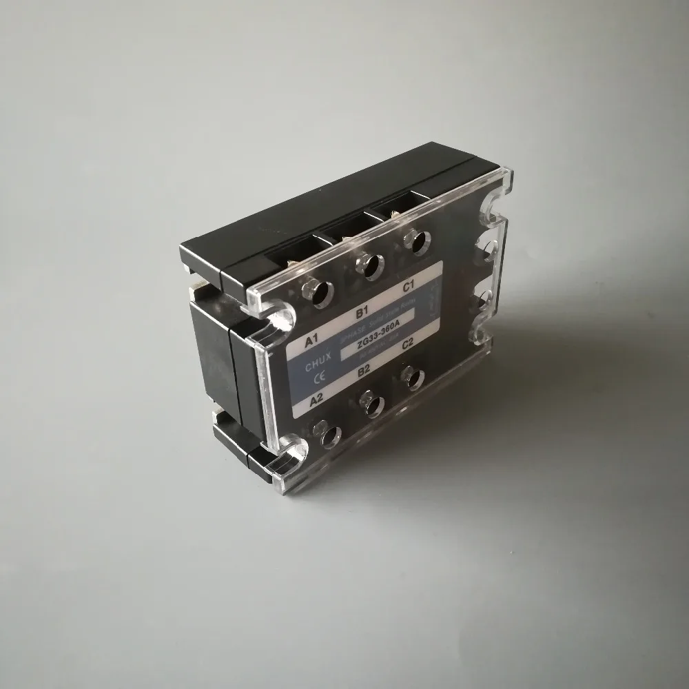 CHUX Three Phases Solid State Relay 60a 80a 100a 120a 90-480VAC ZG33 70-280v AC to AC 3 SSR Relay