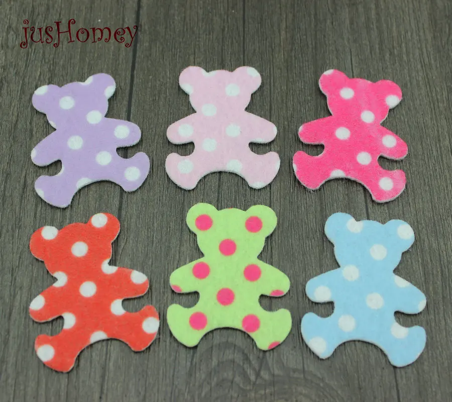 Buy 100pcs Non Woven Fabric Bear Polka dot Patches Die