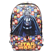 Star Wars Backpack Mochila Masculina Iron Man Knapsack Captain America Superman Batman Spider -Man School Bags Leather Backpack